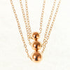 Triple Ball & Chain Gold Necklace