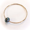 Tahitian Pearl Gold Bangle Bracelet