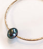 Tahitian Pearl Gold Bangle Bracelet